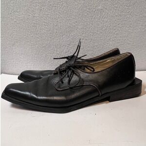 john fluevog Leather Dress Shoes Lace Up Square Toe Oxford Portugal‎ Mens 7.5